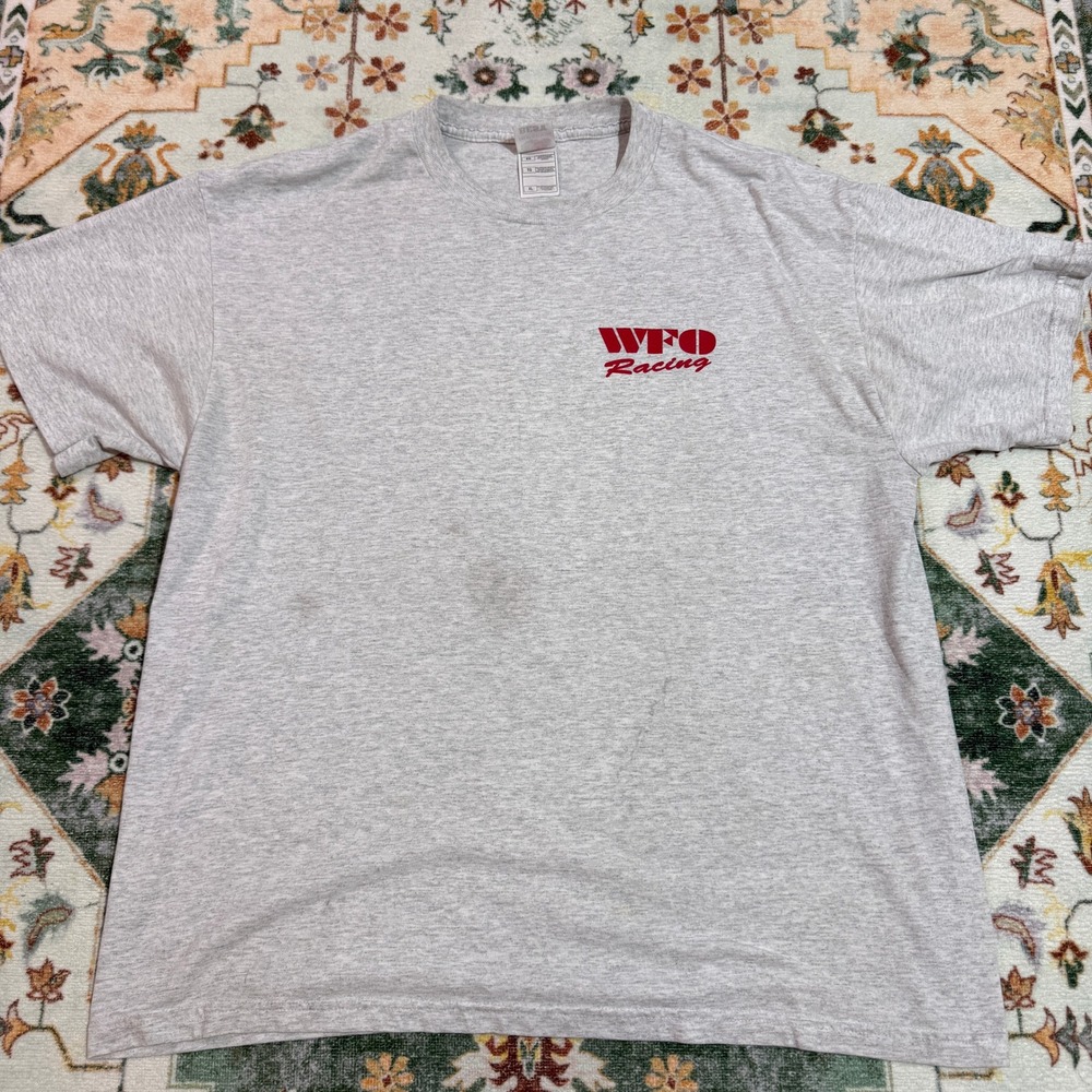 WFO Racing Graphic T Shirt Mens XL Grey Short Sleeve "Enough Said" Tee - Picture 2 of 5